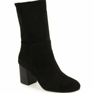 Eileen Fisher Boots - Cinch Smooth Suede Block Heel Mid Boot